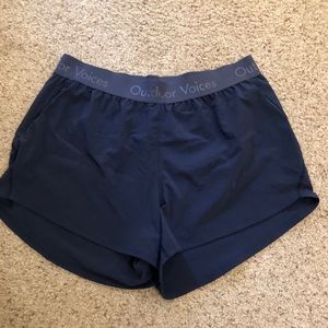 Outdoor voices navy shorts